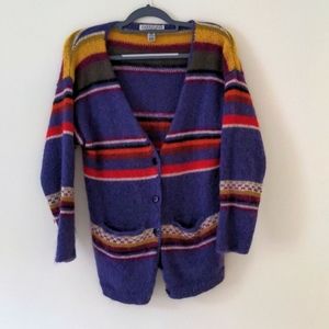 Bright mohair & wool cardigan